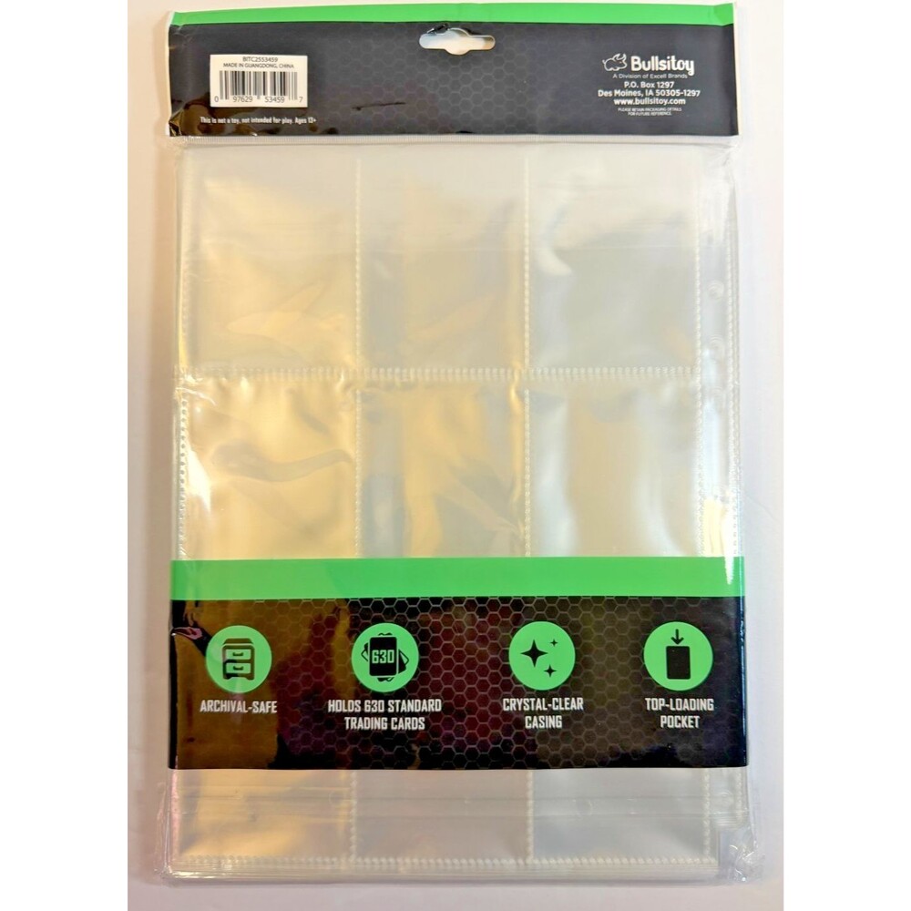 9-Pocket Card Sleeves Binder Sheets, 70 Count –Clear Pvc-Free, AcidFree 630cards - Picture 2 of 2